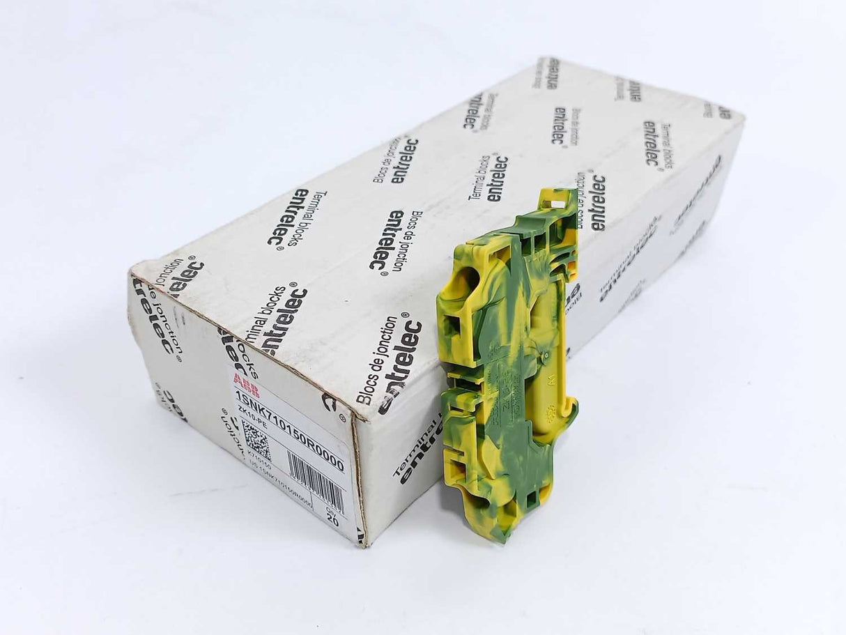 ABB 1SNK710150R0000 E PI-Spring Clamp Terminal Block ZK10-PE 20 Pcs.