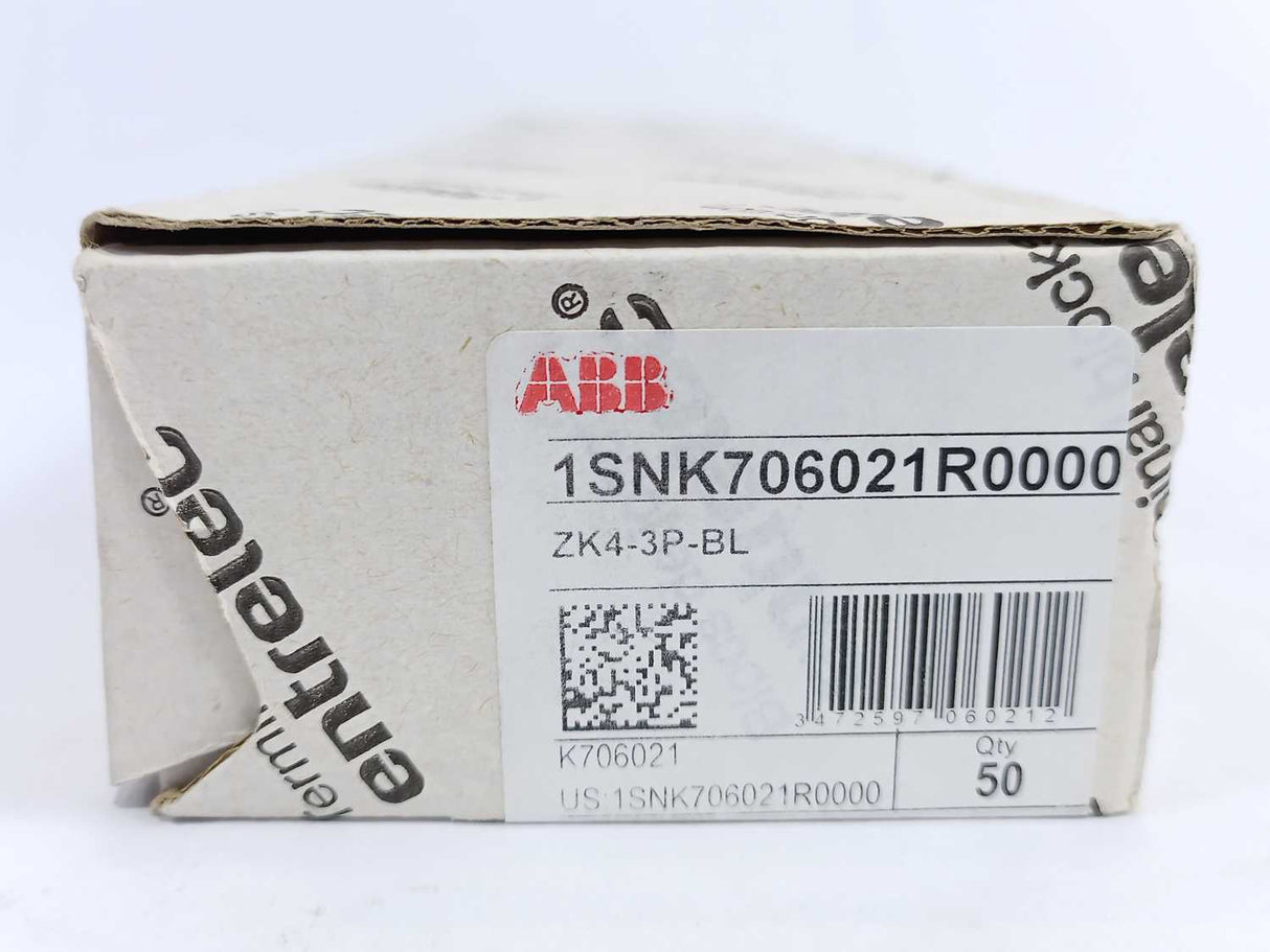 ABB 1SNK706021R0000 ZK4-3P-BL PI-Spring Clamp