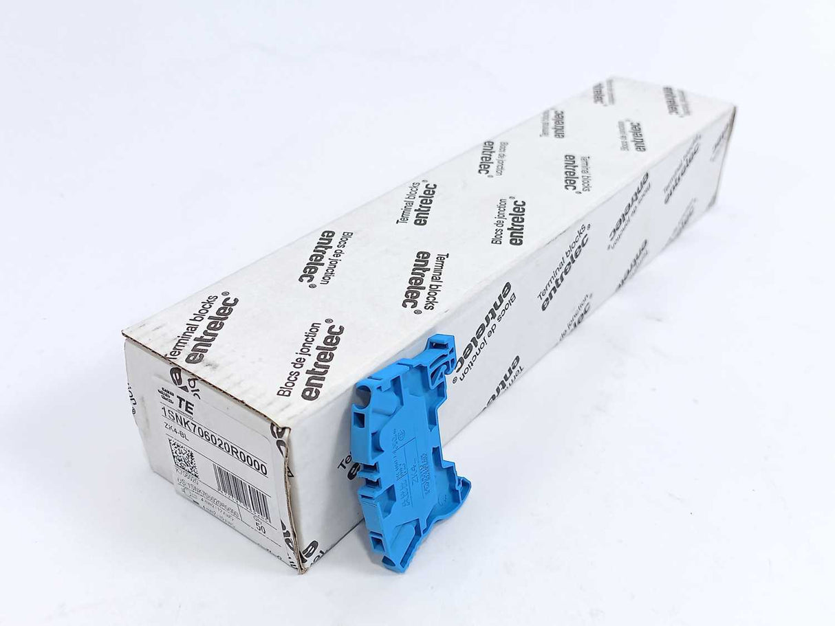 TE Connectivity 1SNK706020R0000 ZK4-BL PI-Spring clamp Terminal Block