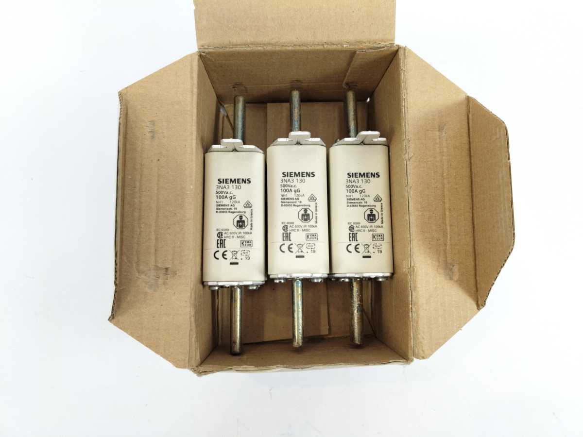 Siemens 3NA3 130 LV HRC Fuse-Link, Batch of 3 pcs.