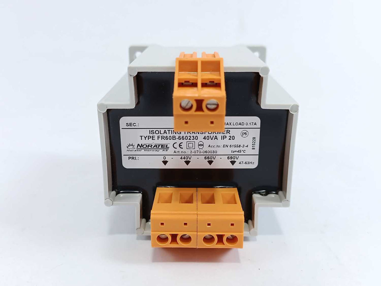 Noratel 3-070-060030 FR60B-660230 Isolating Transformer 40VA