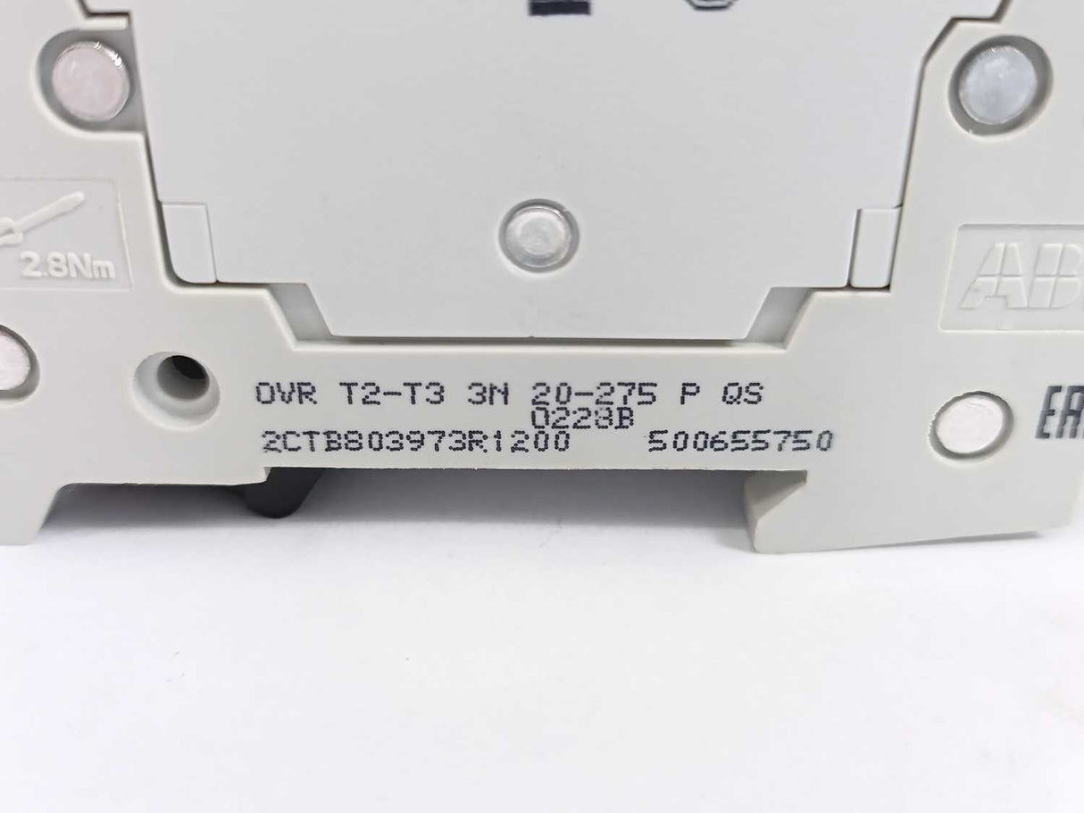 ABB 2CTB803973R1200 OVR T2-T3 3N 20-275 P QS Surge Protective Device