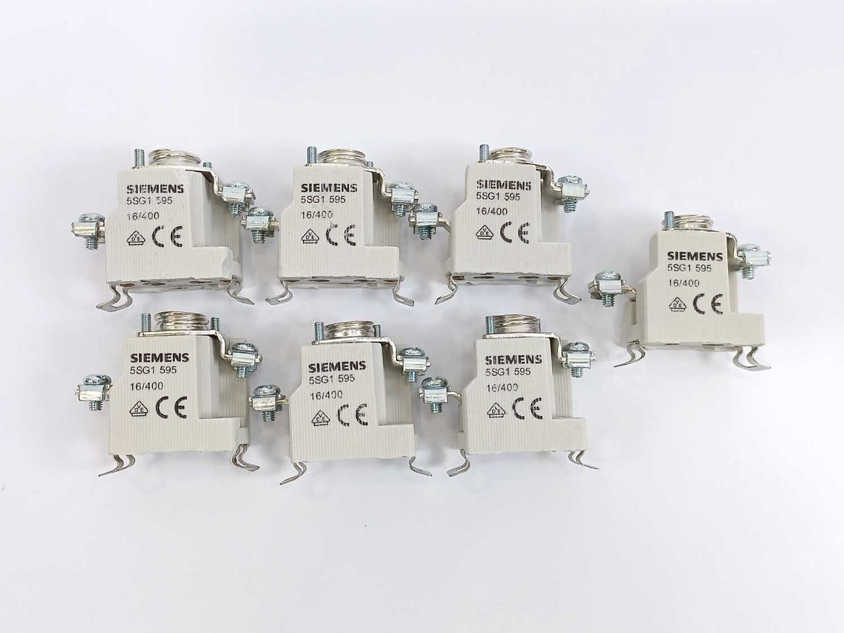 Siemens 5SG1 595 Single-Pole NEOZED Fuse Base, Batch of 7 pcs