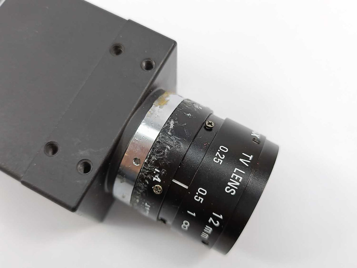 IAI CV-A1 Industrial Camera 12V 1A w/ PENTAX 12mm TV Lens 1:1.4
