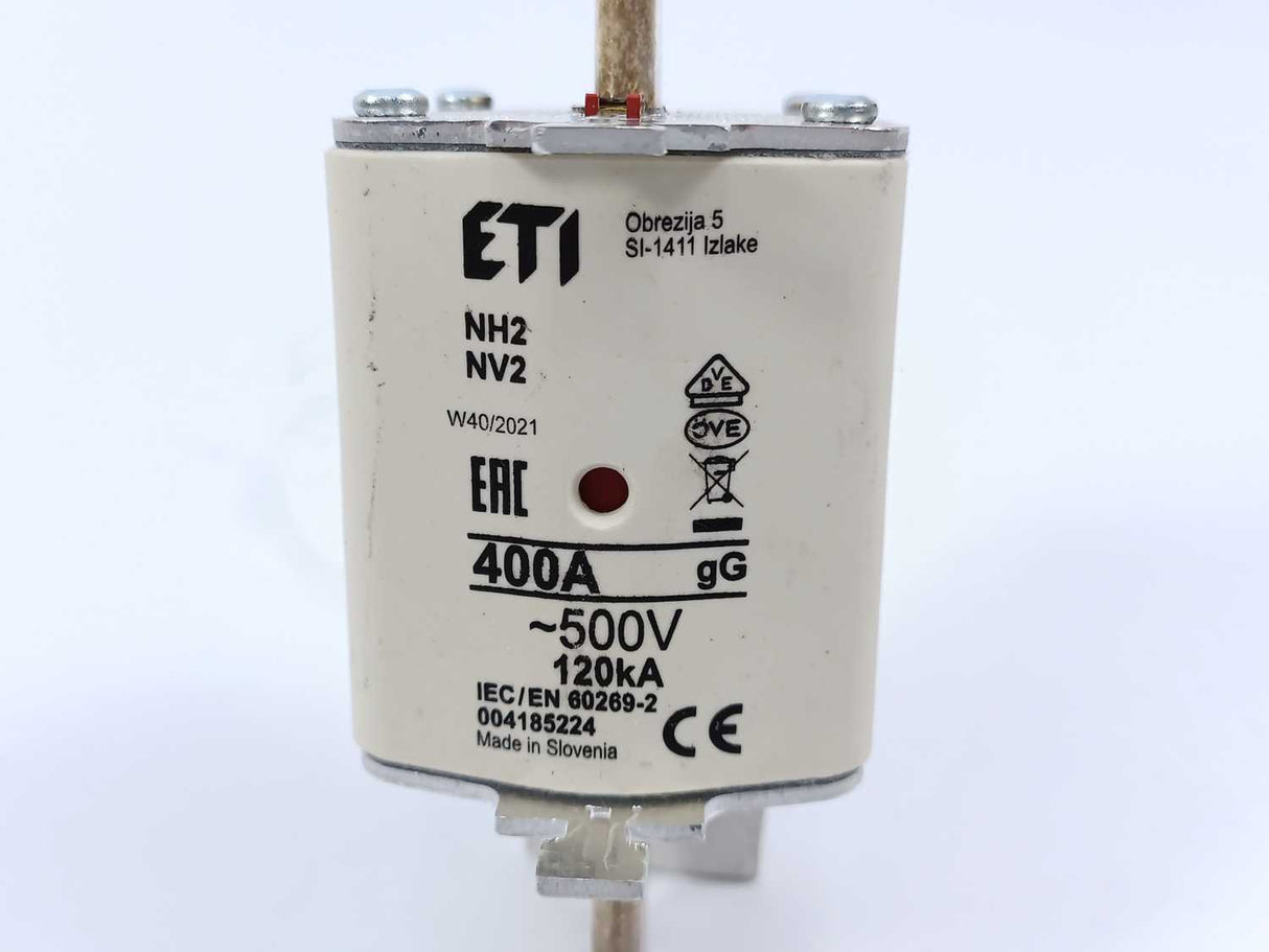 ETI 004185224 NH2 NV2 400A 500VAC 120kA Fuse Link