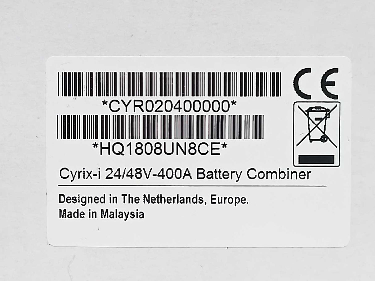 Victron Energy CYR020400000 Cyrix-i 24/48V - 400A Intelligent Battery Combiner