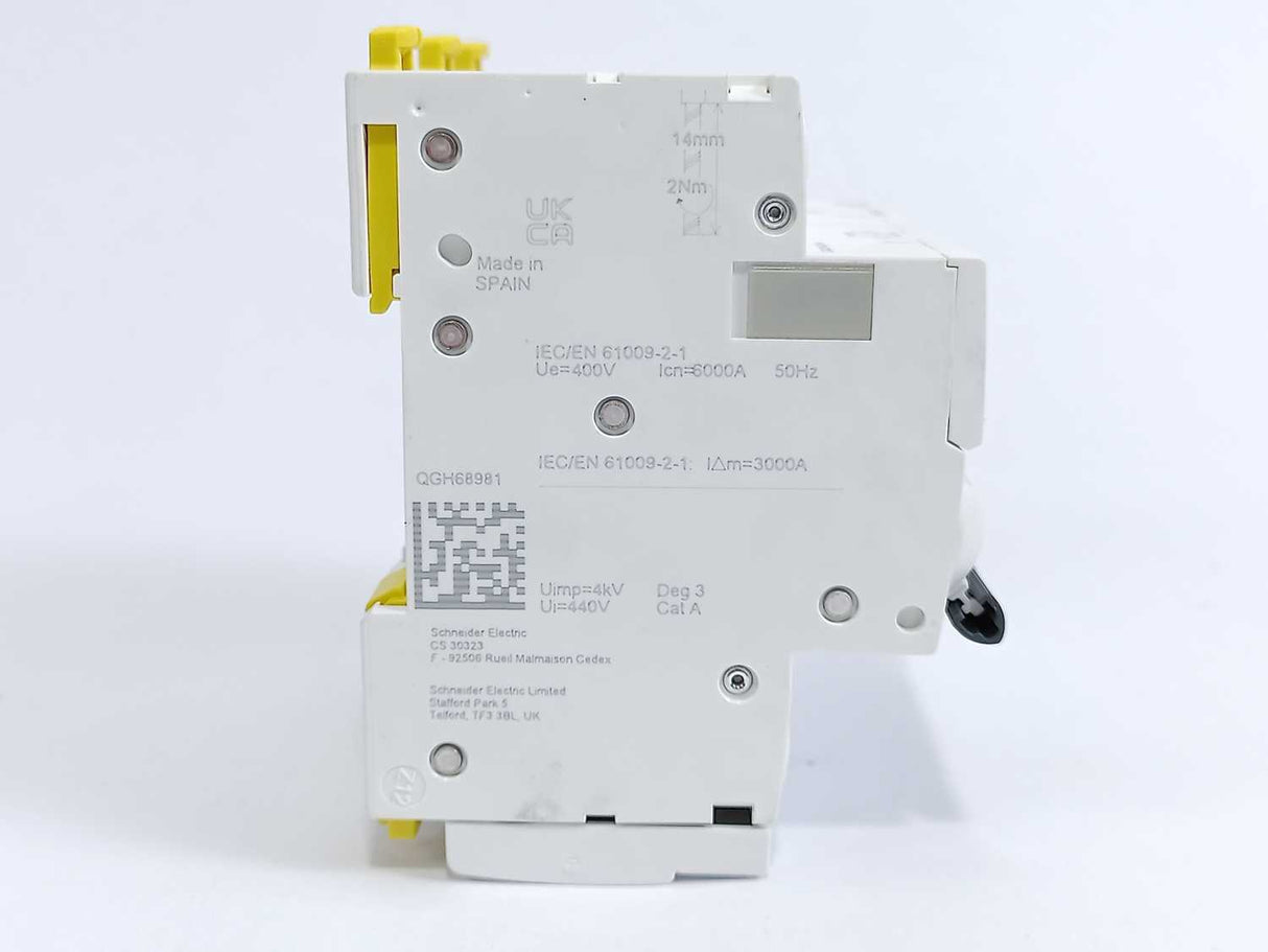 Schneider Electric A9DC3720 Residual Current Breaker w/ Overcurrent Protection