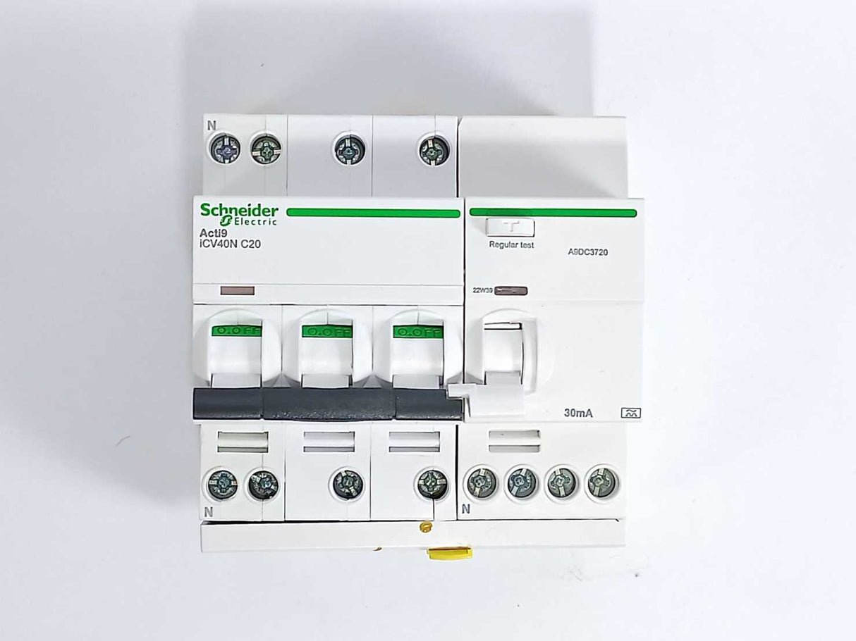 Schneider Electric A9DC3720 Residual Current Breaker w/ Overcurrent Protection