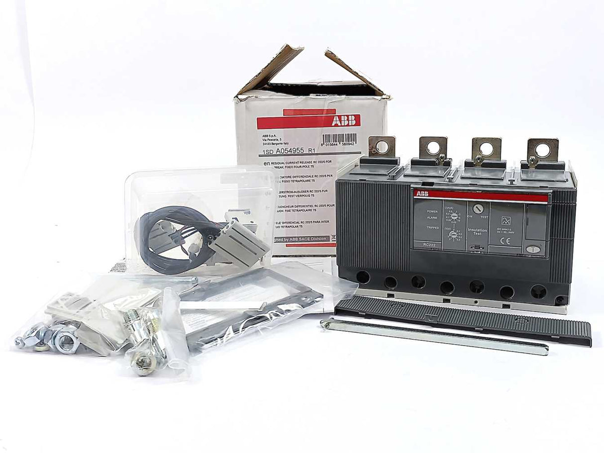 ABB 1SDA054955R1 RC222/5 T5 4p F Residual Current Release w/ Accessories