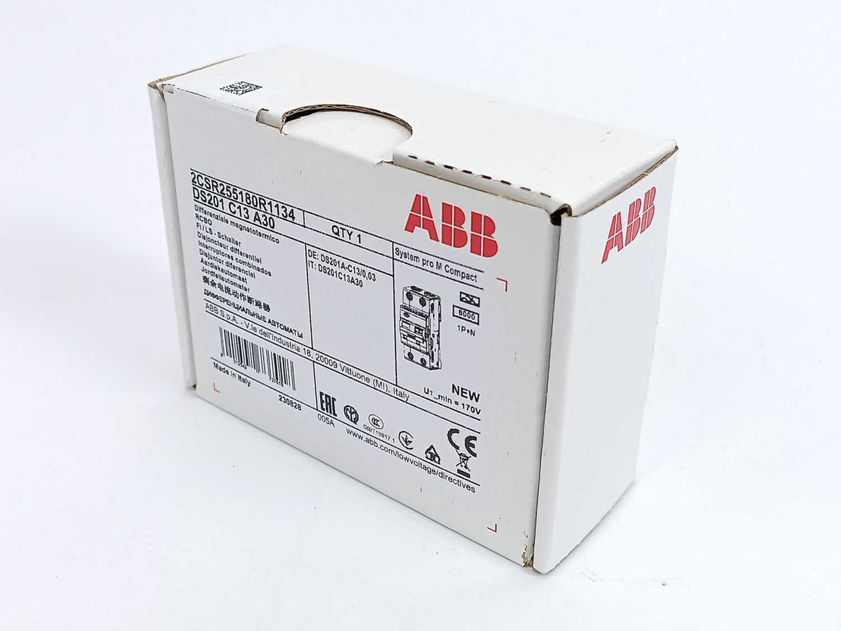 ABB 2CSR255180R1134 Residual Current Circuit Breaker w/ Overcurrent Protection