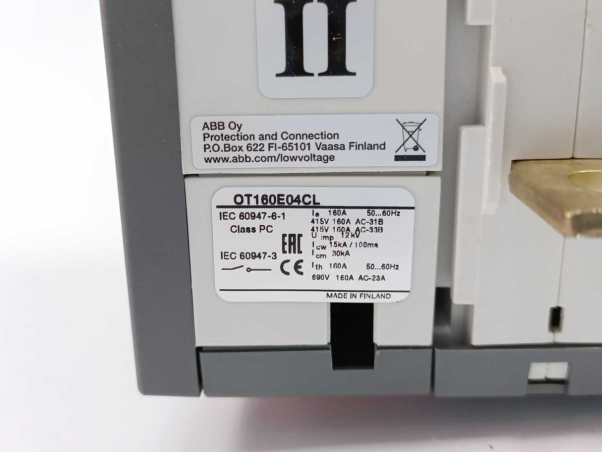 ABB 1SCA108491R1001 OT160E04CLP Transfer Switch