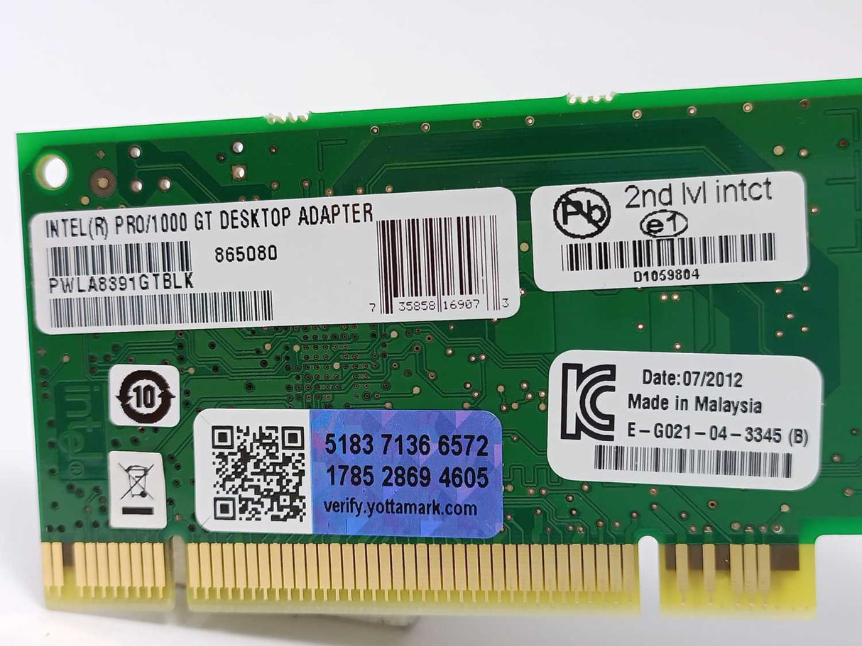 Intel PWLA8391GTBLK Pro/1000 GT Desktop Adapter