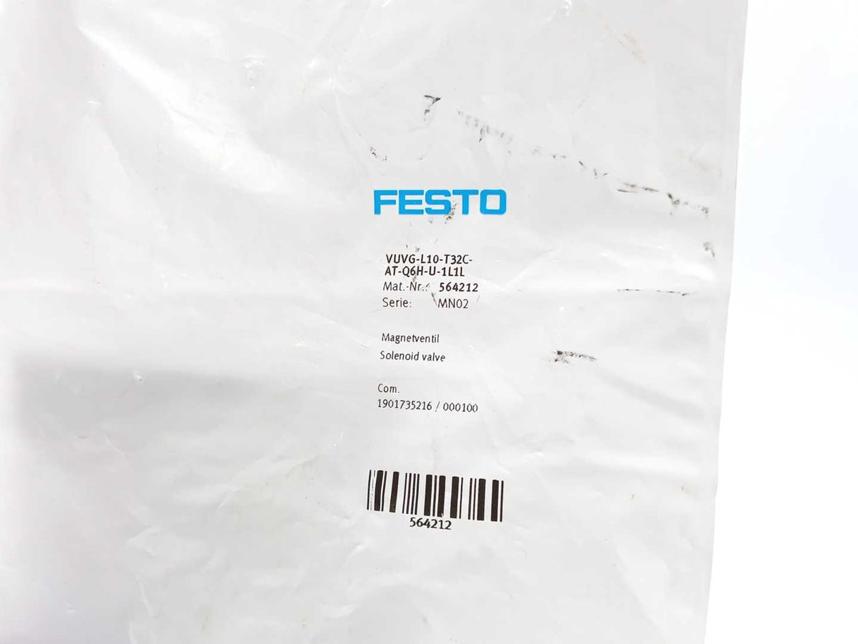 Festo 564212 VUVG-L10-T32C-AT-Q6H-U-1L1L Solenoid Valve