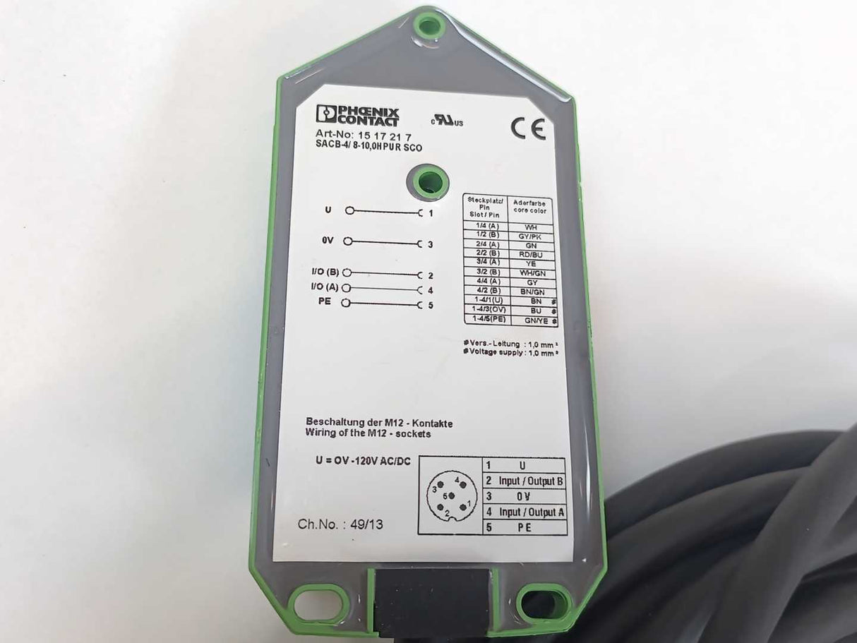Phoenix Contact 1517178 SACB-8/ 8-L-10,0PUR SCO Distributor Box