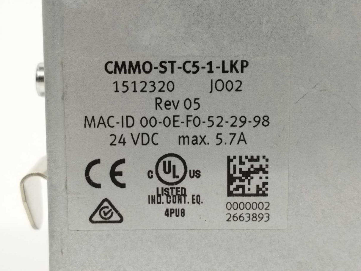 Festo 1512320 CMMO-ST-C5-1-LKP Motor Controller