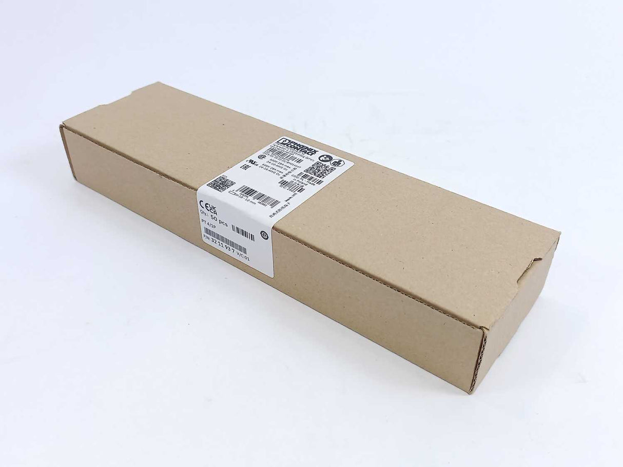 Phoenix Contact 3211937 Feed-Through Terminal Block PT 4/1P 50 Pcs.