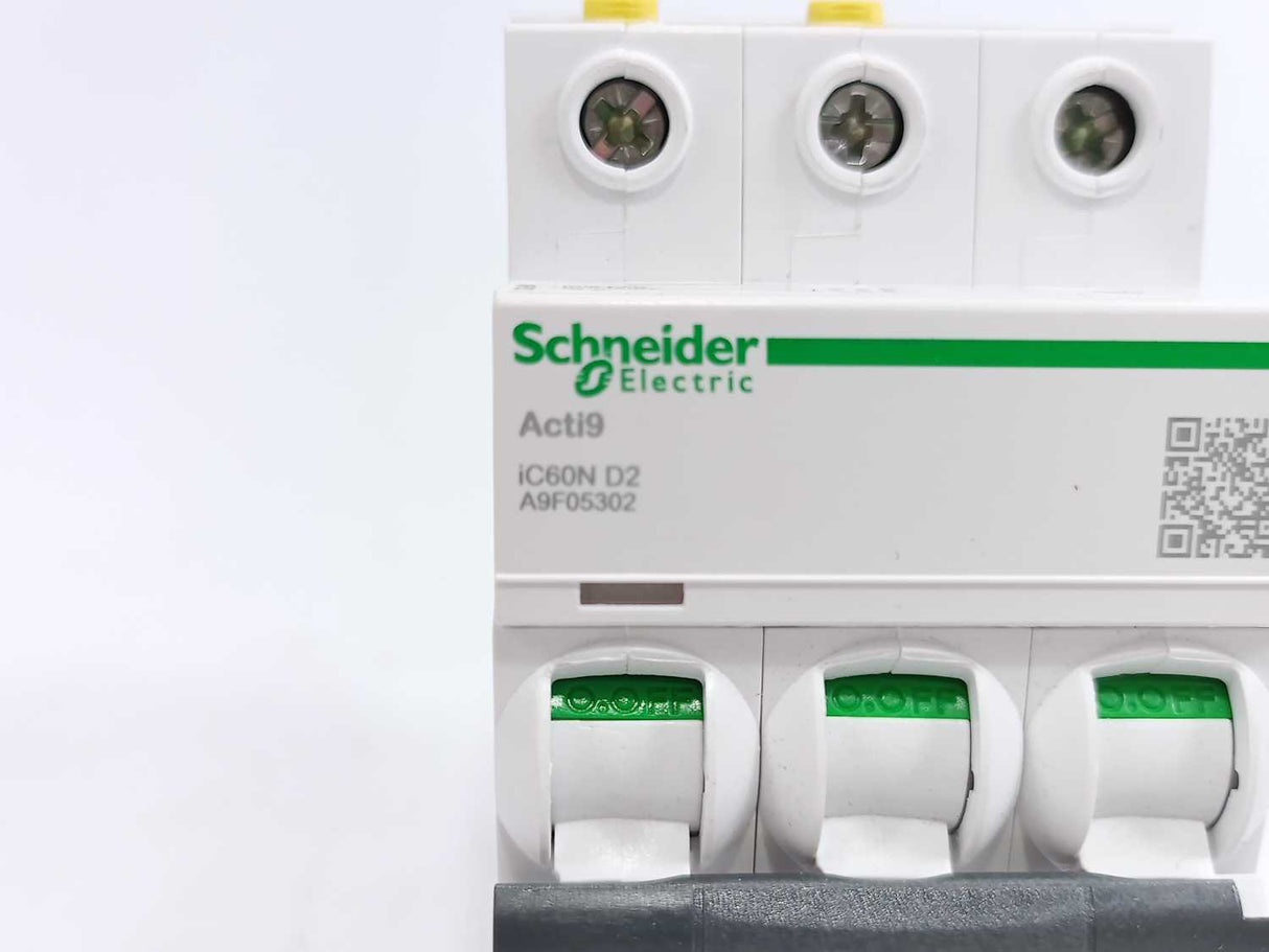 Schneider Electric A9F05302 Circuit Breaker iC60N-D2, 2A, 3-pole