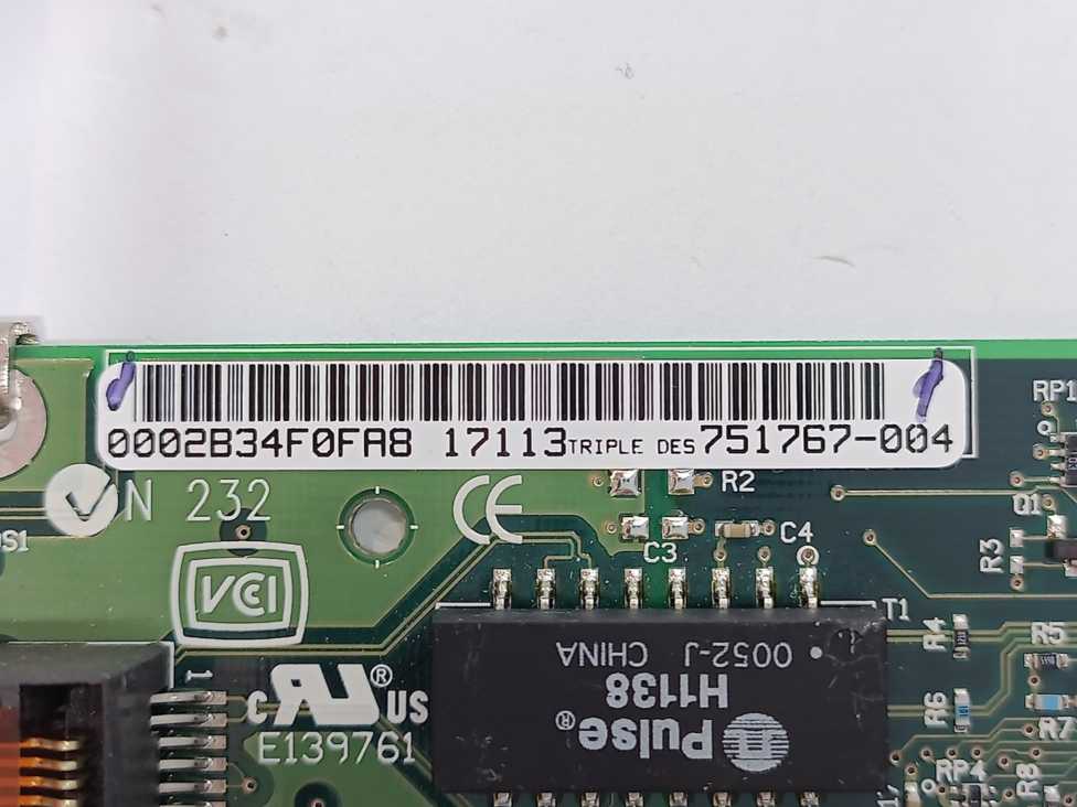 Intel A36225-001 Ethernet Adapter Board, 100TX, 3892I924, 751767-004, 17113