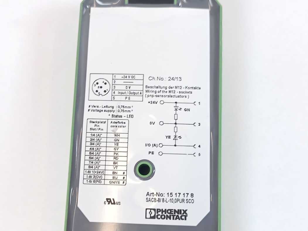 Phoenix Contact 1517178 SACB-8/ 8-L-10,0PUR SCO Distributor Box