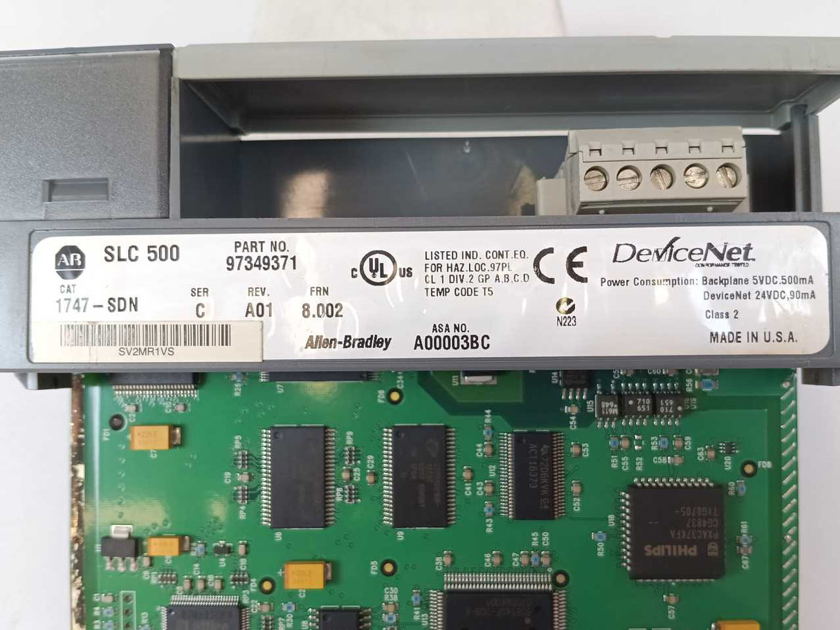 AB 1747-SDN SER. C, FRN 8.002 SLC 500 DeviceNet Scanner Module