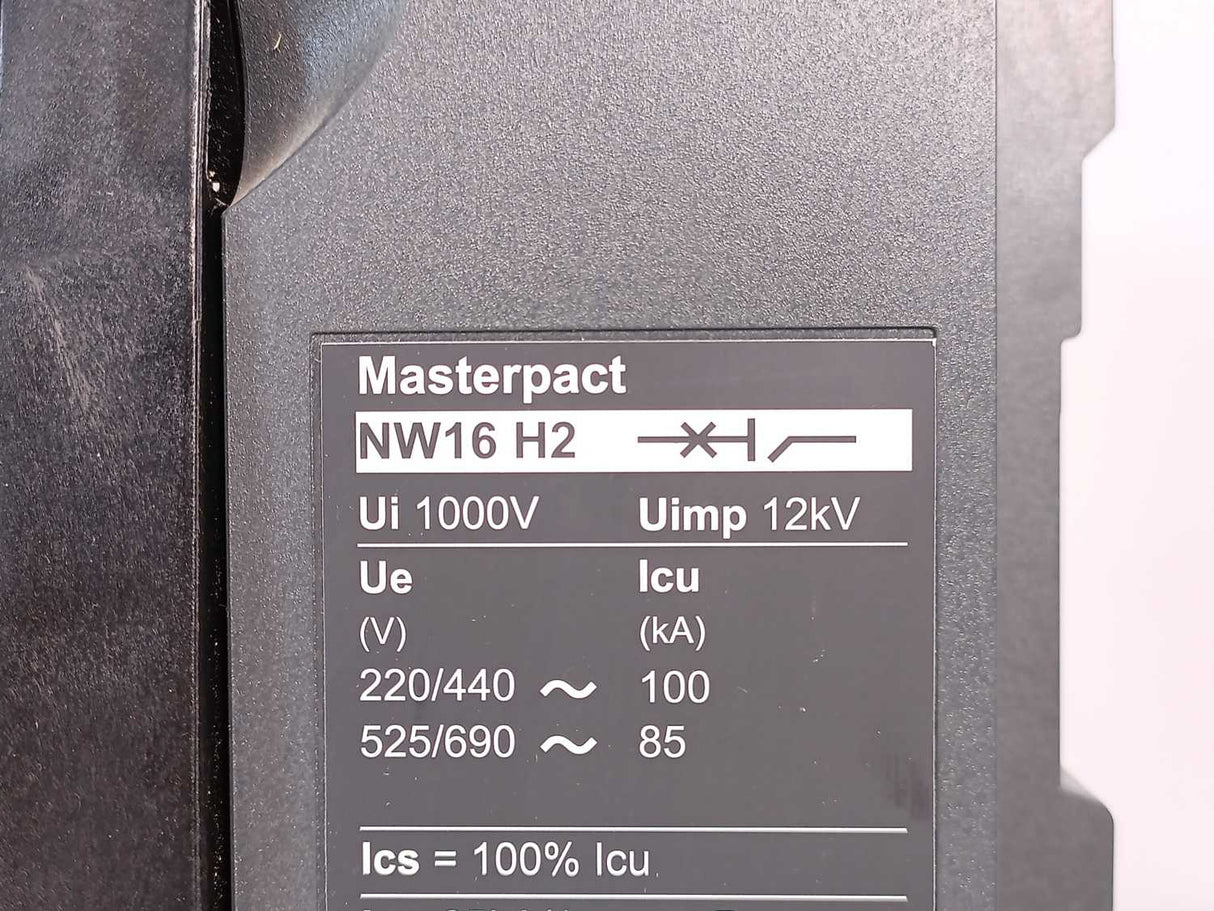 Schneider Electric NW16H2 Circuit Breaker Masterpact, NW16H23PMDO5.0A, not used
