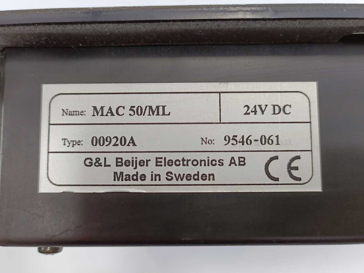 G&L Beijer 00920A MAC 50/ML 24VDC Operator Panel