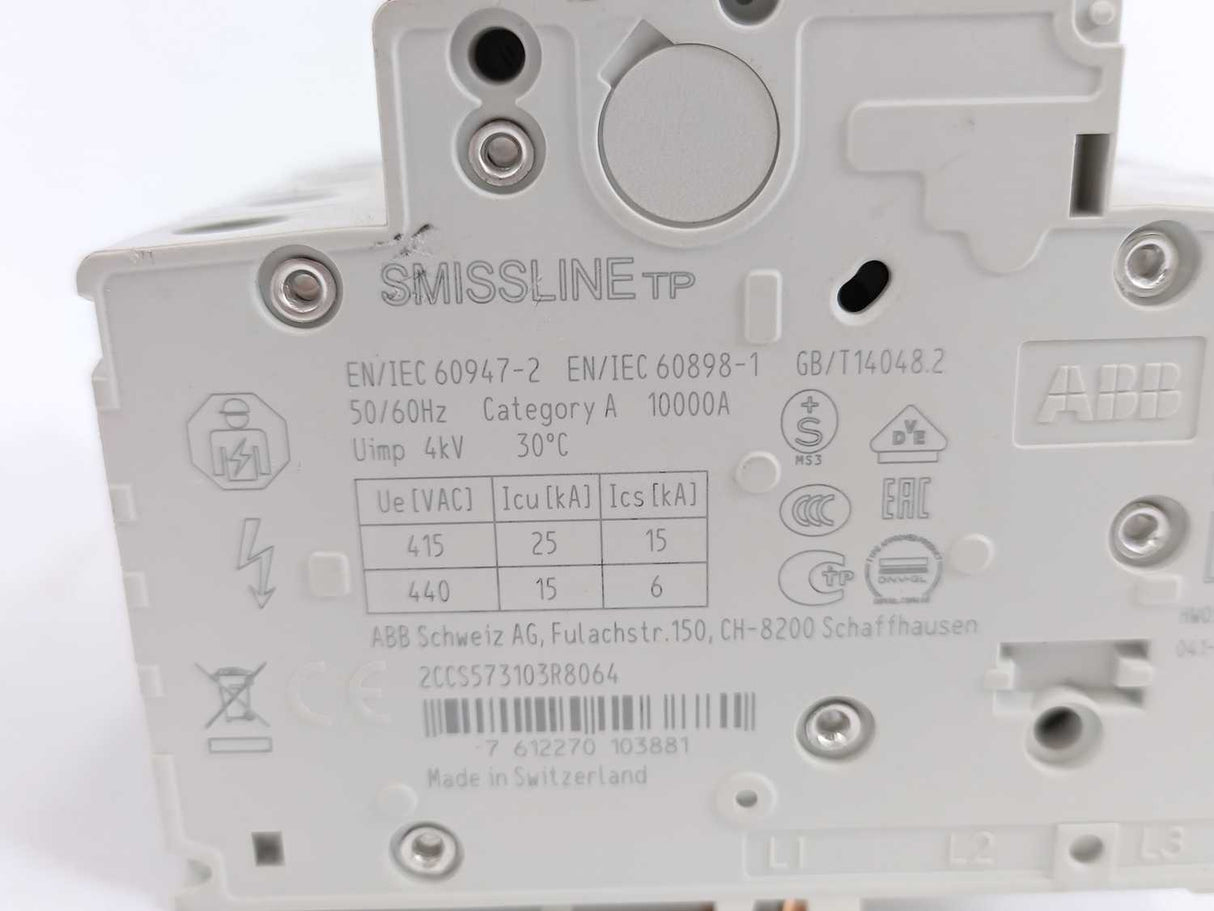 ABB 2CCS573103R8064 Miniature Circuit Breaker S403M-C6NP