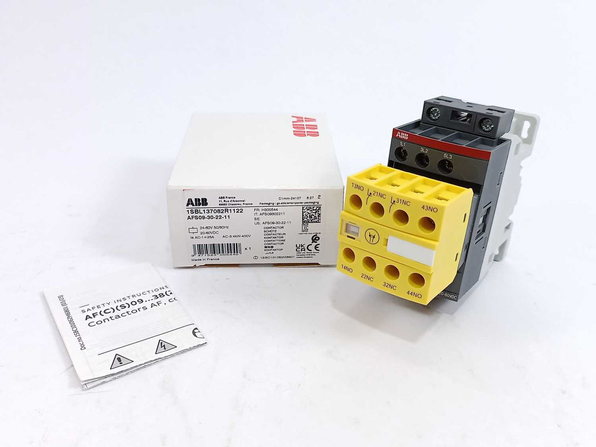 ABB 1SBL137082R1122 AFS09-30-22-11 3-Pole Safety coil 24-60VAC 20-60VDC