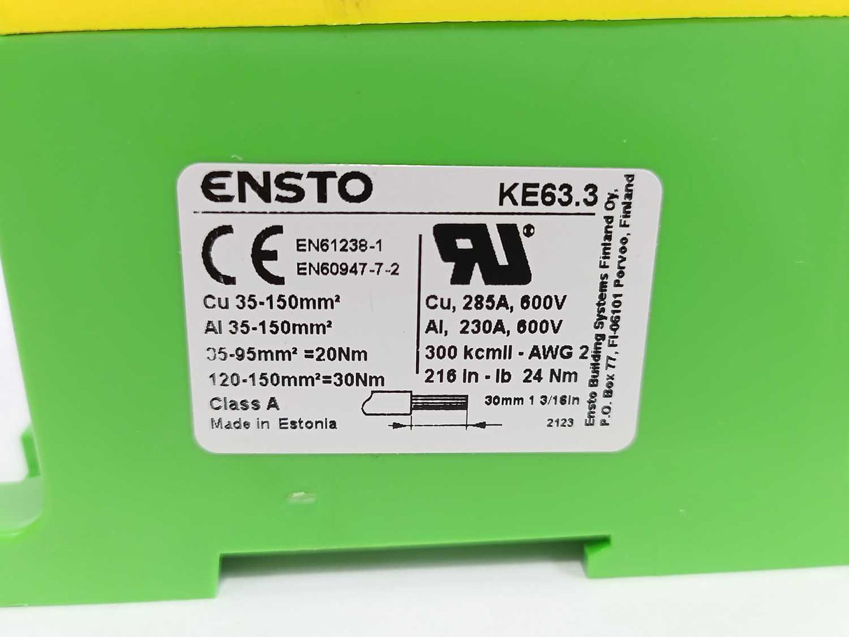 Ensto KE63.3 Terminal block 3Pcs, 35-150mm²
