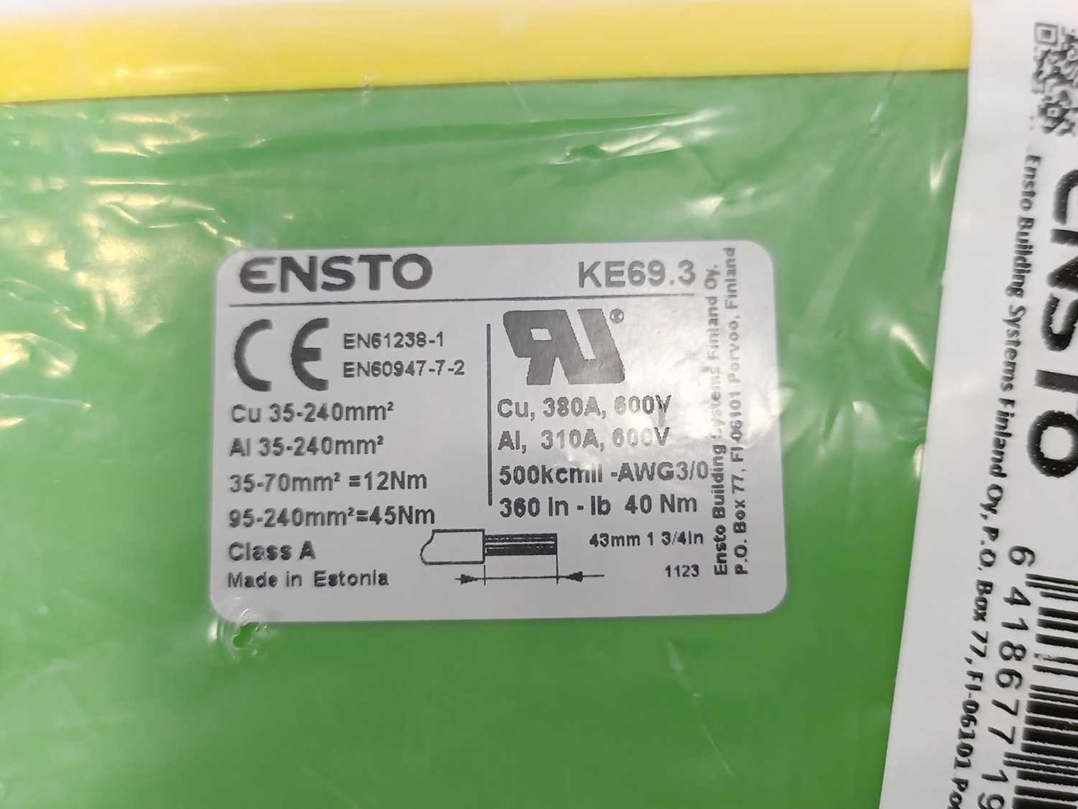 Ensto KE69.3 Feed-through Terminal PE 35-240mm²