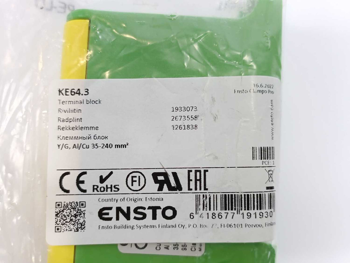 Ensto KE64.3 Terminal Block 35-240 mm²