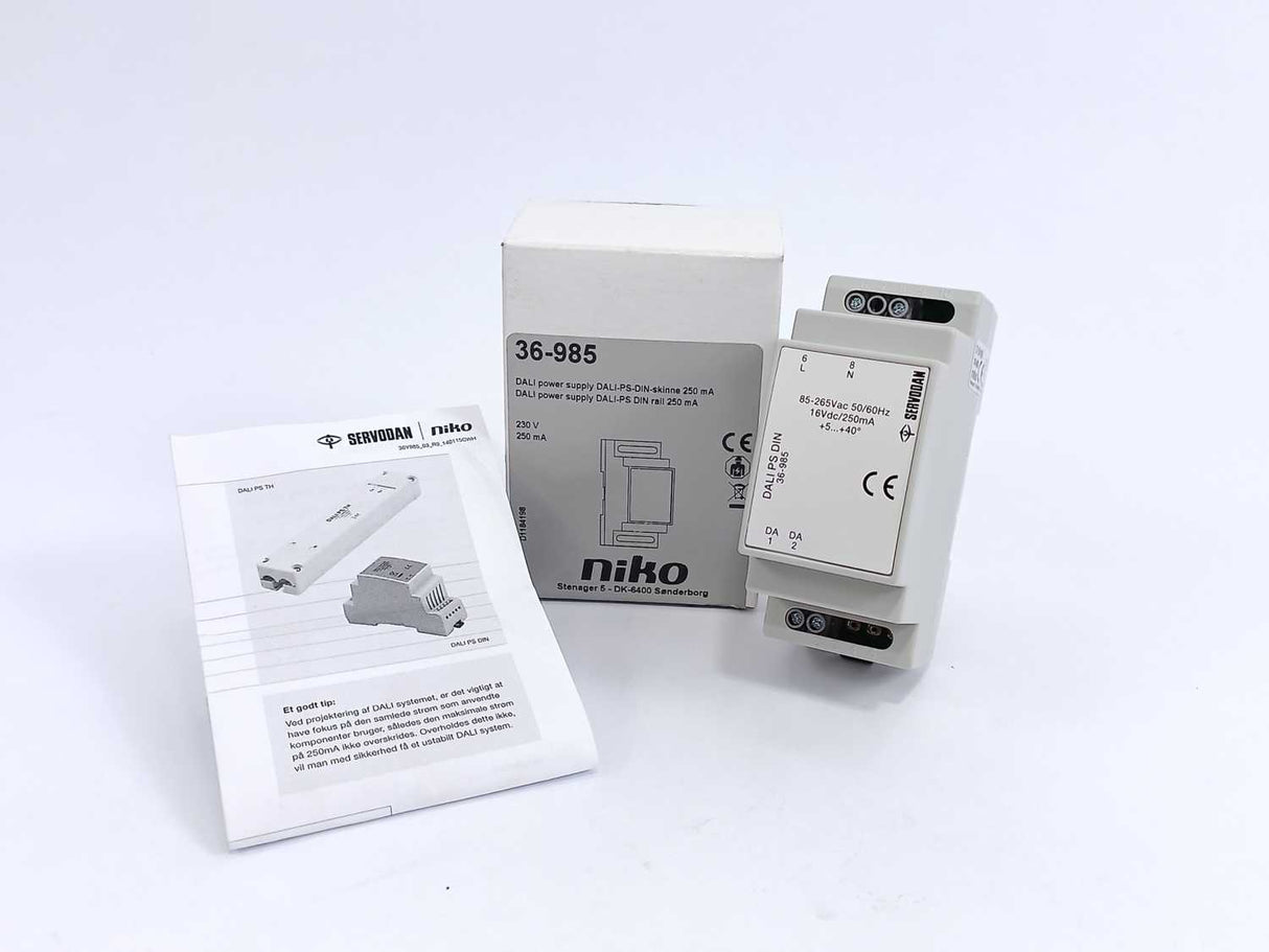 Niko 36-985 Power Supply, DALI-PS-DIN-Rail, 250 mA, 230V, 250mA