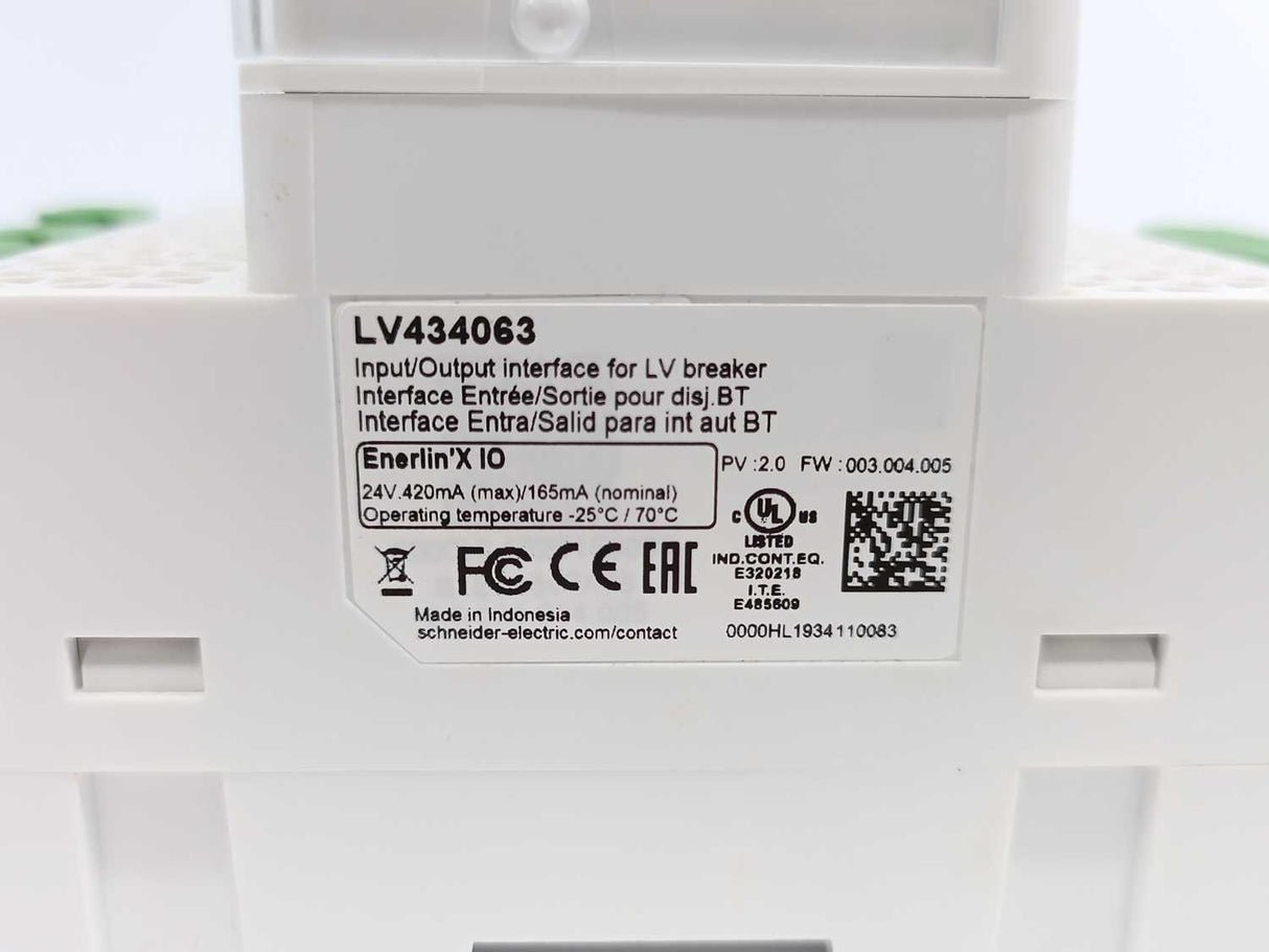Schneider Electric LV434063 I/O Application Module, Enerlin'X