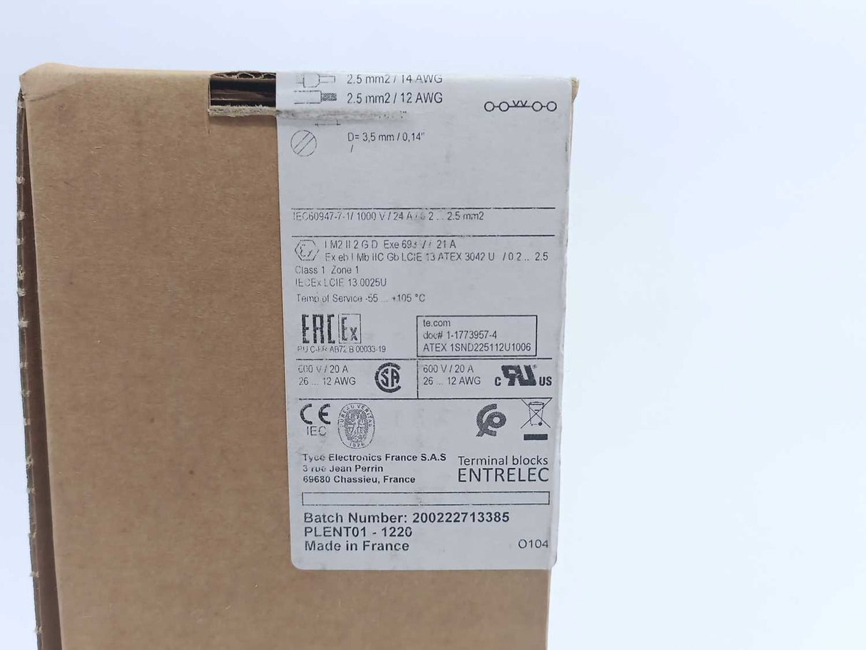 ABB 1SNK705012R0000 ZK2.5-4P Spring Clamp Terminal Block Batch 50 Pcs.
