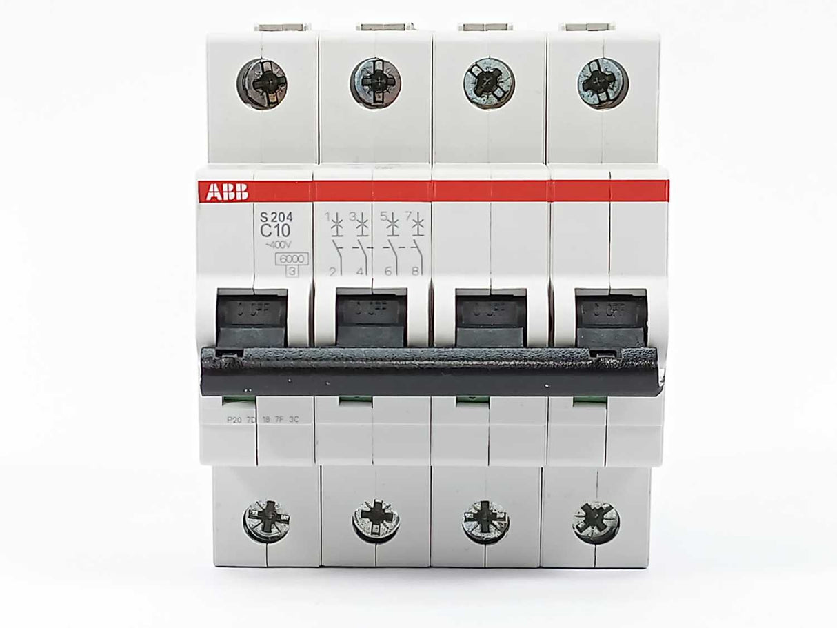 ABB 2CDS254001R0104 Miniature Circuit Breaker, S204-C10