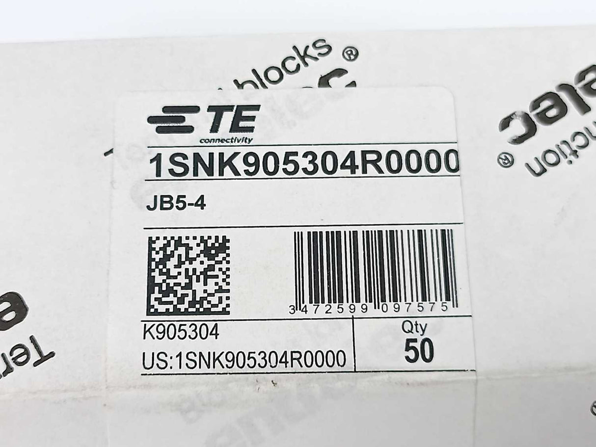 TE Connectivity 1SNK905304R0000 JB5-4 4 Pole Jumper Bar Batch 47 Pcs.