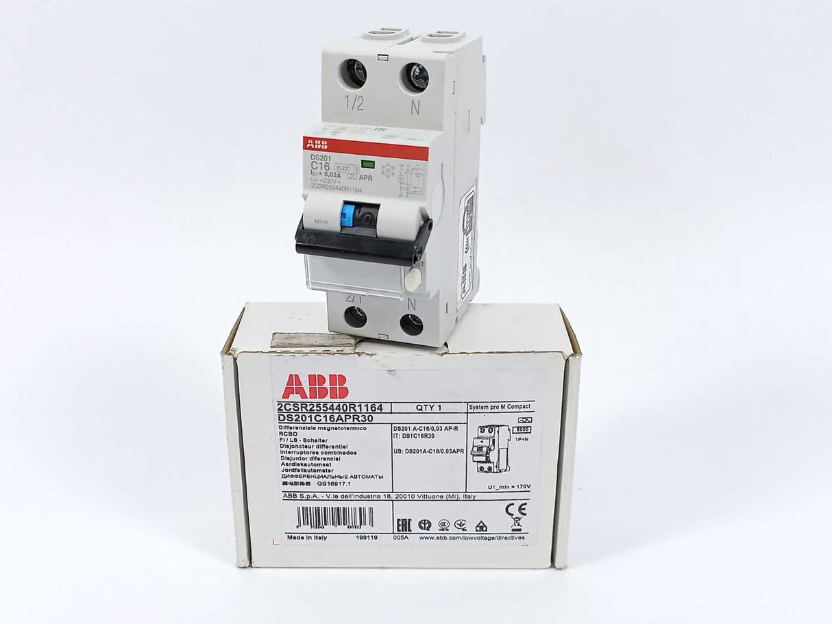 ABB 2CSR255440R1164 DS201C16APR30 Residual Current Circuit Breaker