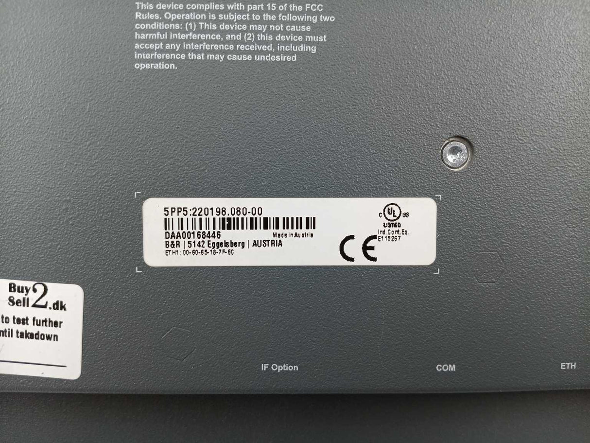 B&R 5PP580.1043-00 Power Panel 580 10.4" VGA TFT Display with Touch Screen