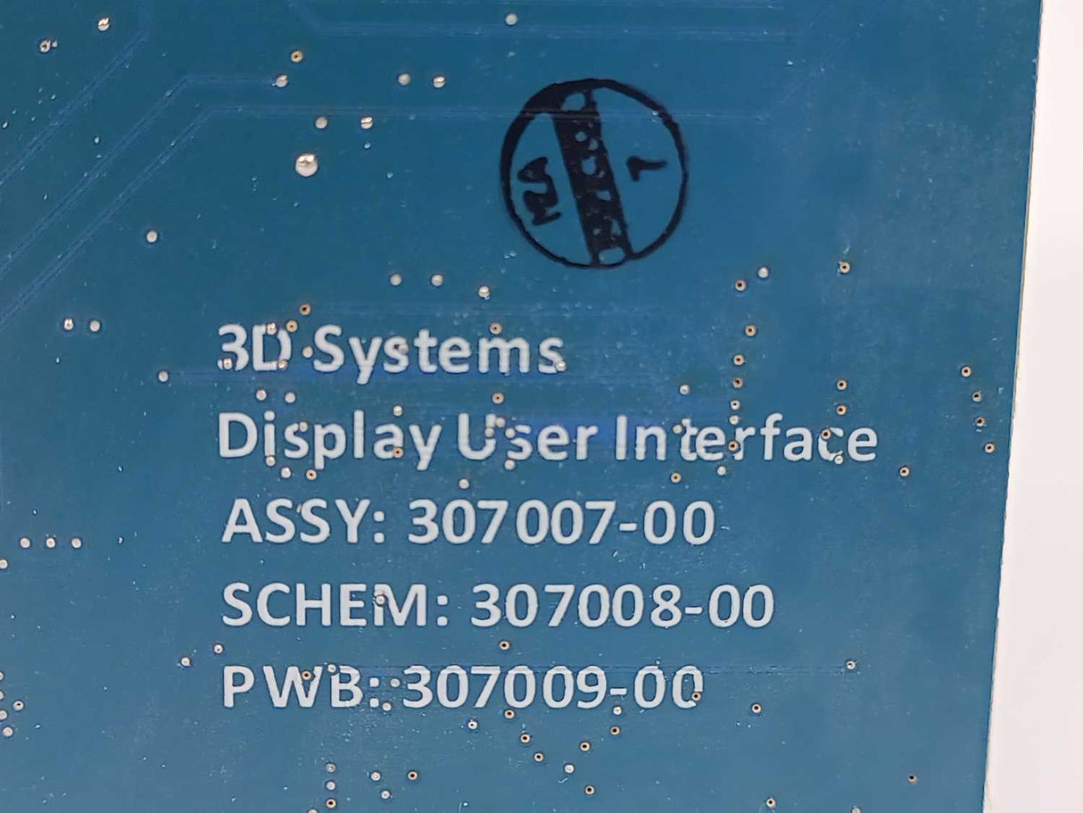 3D Systems Corporation 307007-00 Display User Interface