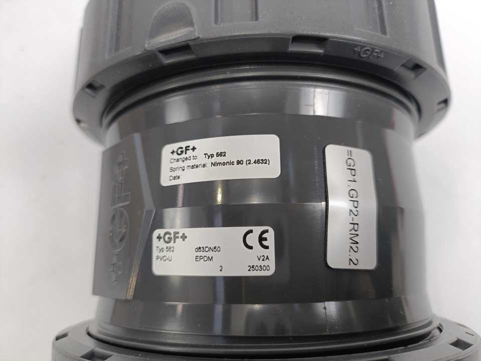 GF Piping Systems 161 562 007 Check Valve 562 PVC-U/EPDM d63 DN50
