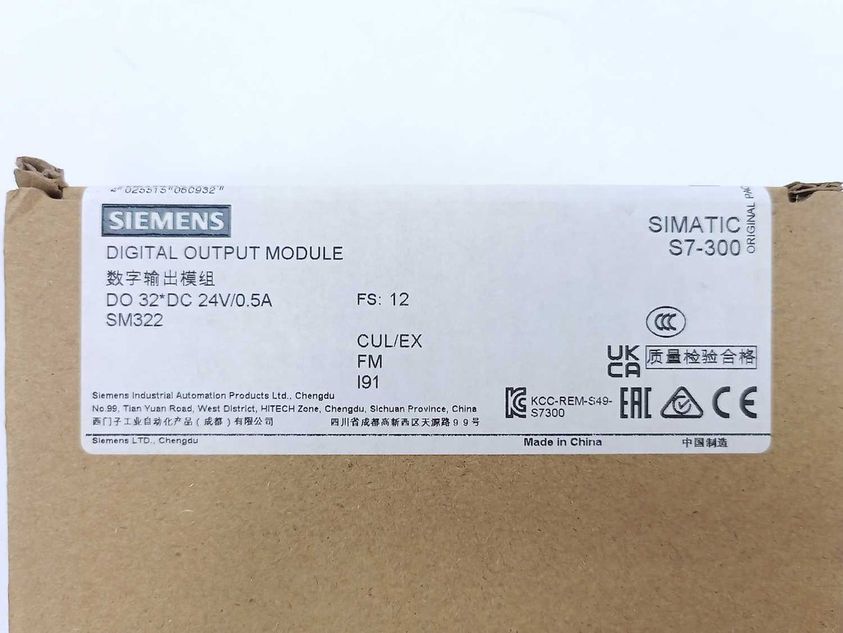 Siemens 6ES7322-1BL00-0AA0 SIMATIC S7-300, Digital Output SM 322