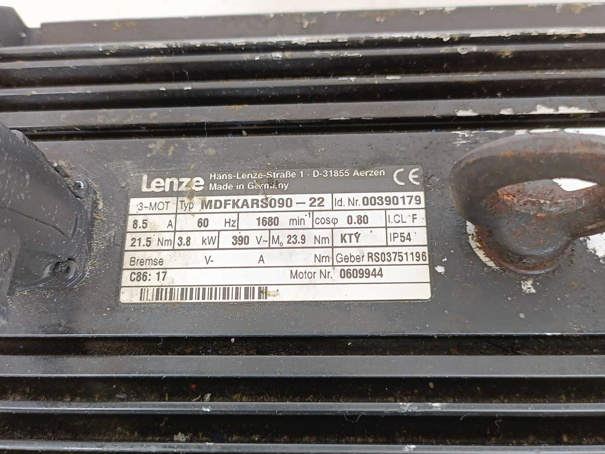 LENZE MDFKARS090-22 00390179 Servo Motor