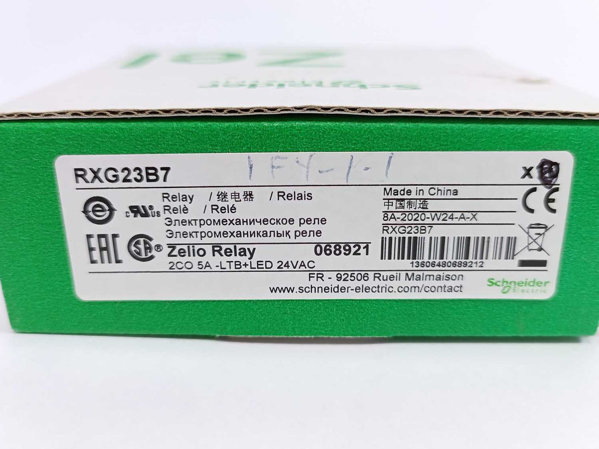 Schneider Electric RXG23B7 Zelio Relay Batch 6pcs.