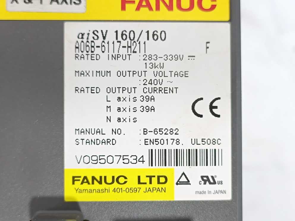 Fanuc A06B-6117-H211 Servo Amplifier 2 Axis Alpha i Servo Module