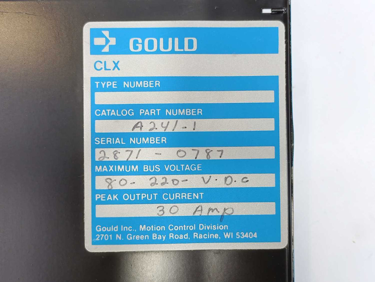 Gould A241-1 CLX A241 DC Servo Drive 220V 30A