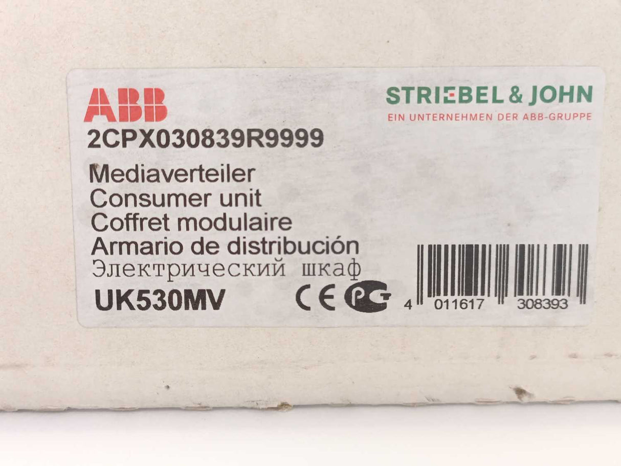 ABB 2CPX030839R9999 UK530MV Consumer Unit