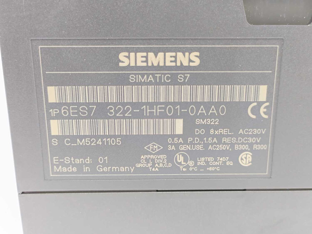 Siemens 6ES7322-1HF01-0AA0 SIMATIC S7-300, Digital Output SM 322