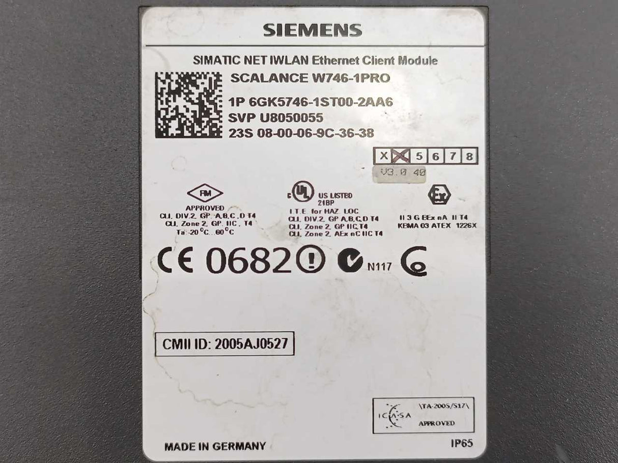 Siemens 6GK5746-1ST00-2AA6 SCALANCE W746-1PRO Ethernet Client Module