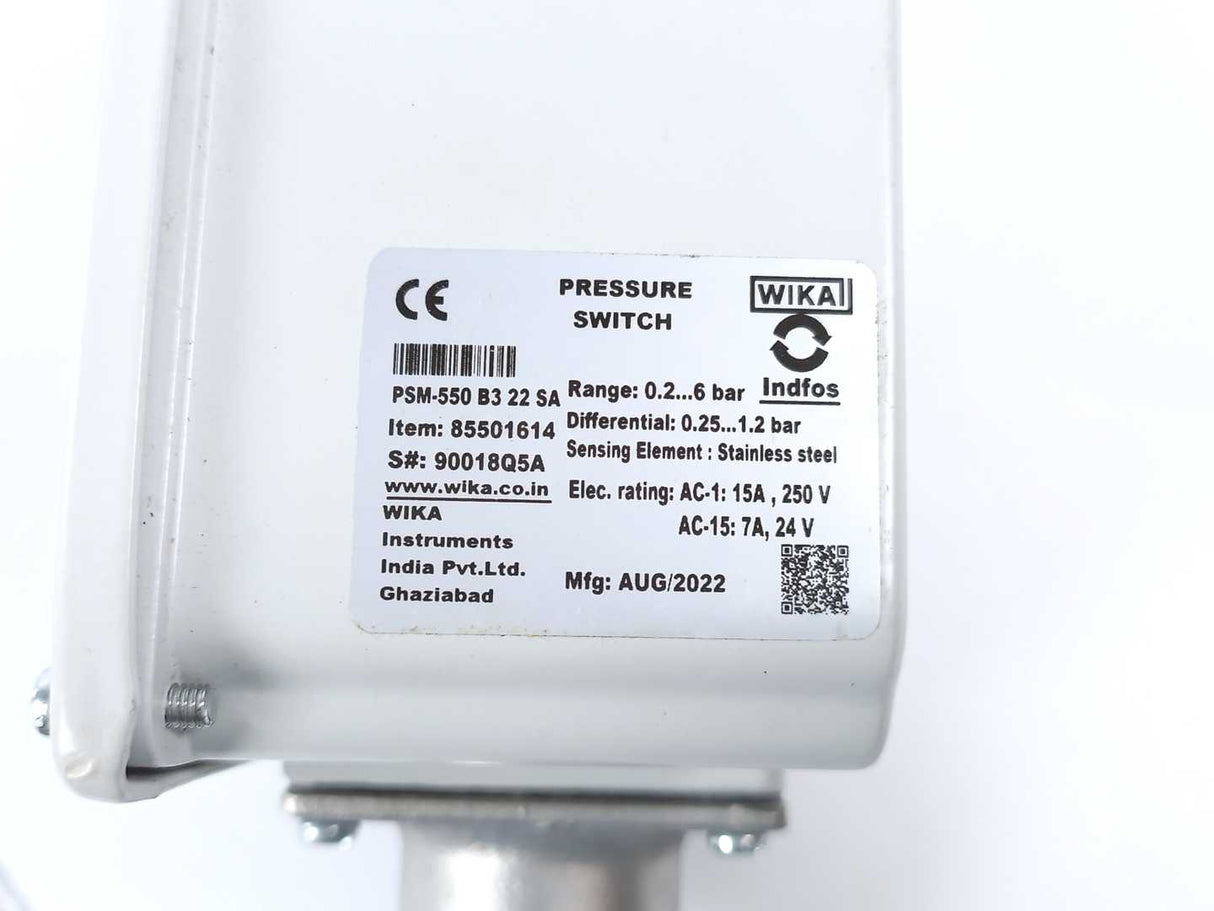 WIKA 85501614 Pressure Switch PSM-550-B3 22 SA 0.2 ... 6 BAR