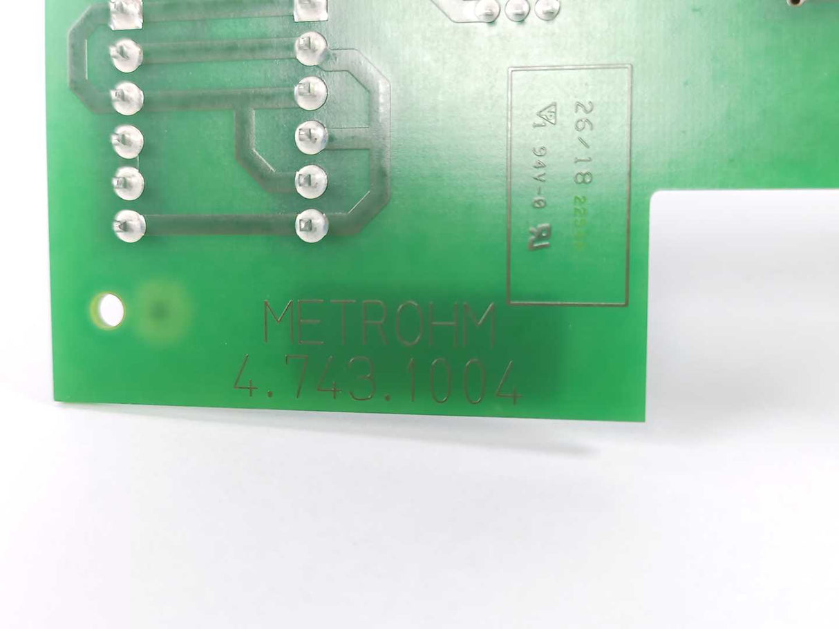 Metrohm 37431000 Main Board, 4.743.1004, 3743100048939